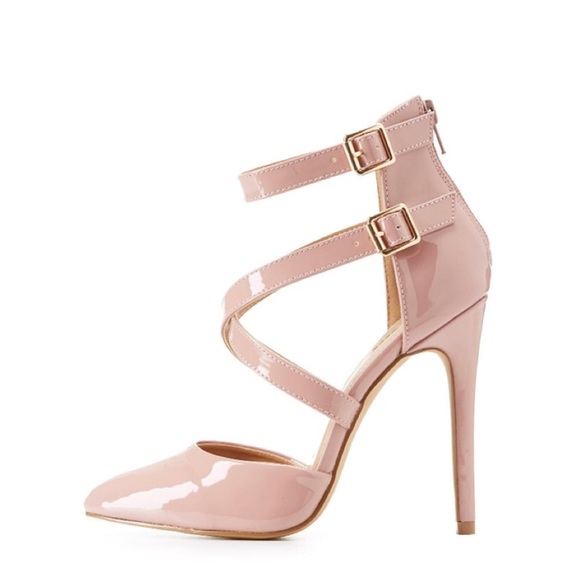 Cross Strap Pointed Toe Pumps - Picture 6 of 6